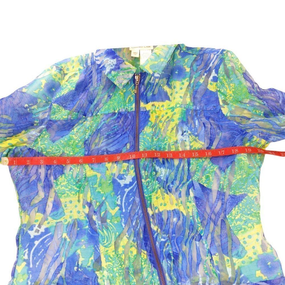 Coldwater Creek Colorful Mesh Jacket - Picture 5 of 9